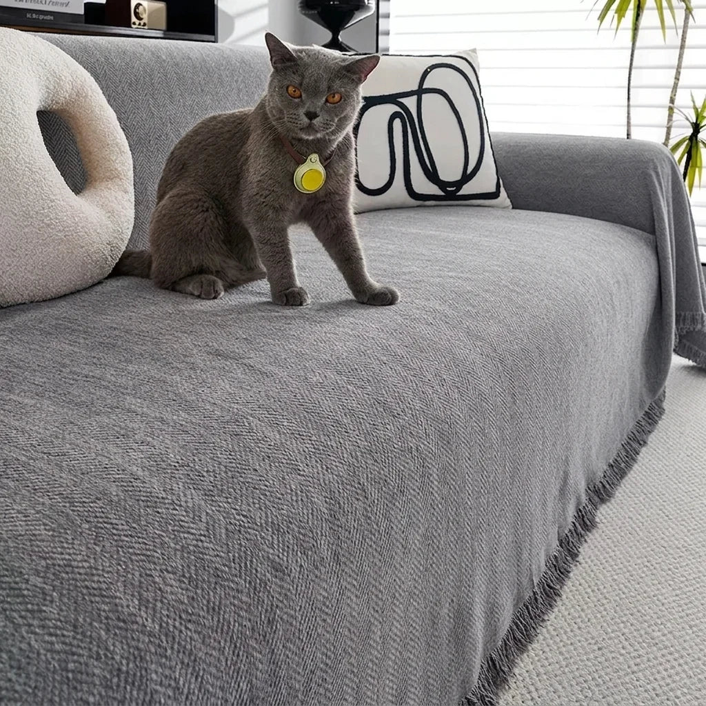 Herringbone Chenille Couch Blanket